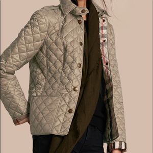 Burberry synthetic diamond quilted shell jacket